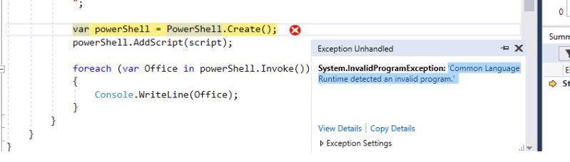 C Common Language Runtime Detected An Invalid Program Run Powershell - City Wallpaper Collection - Ultra HD Quality