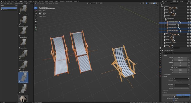 Asset Browser Collection Instances Basics Interface Blender - Dark Illustrations - Professional Retina Collection