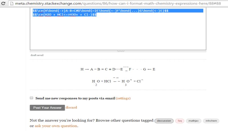 How To Solve Mhchem Mathjax Rendering Problems Chemistry Meta Stack - Space Texture Collection - High Resolution Quality