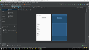 android studio layout showing
