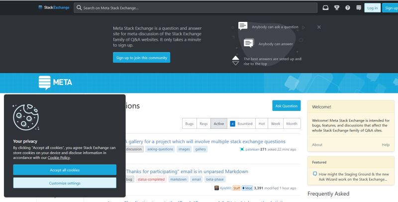 John Oliver Calling Out Stack Exchange Cookie Dialog Meta Stack Exchange - 4K Dark Pictures for Desktop