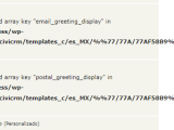 Wordpress Undefined Array Key Email Greeting Display Civicrm