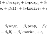 Math Mode Regression Functions And Variable Names Tex Latex Stack