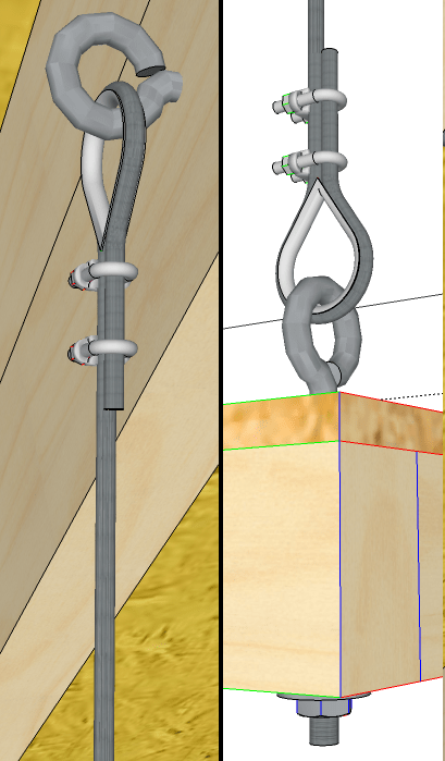 Most of the main components are hidden inside of the ceiling, . garage - How should I attach the cable of a cable