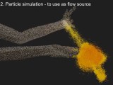 Blender Particle Simulation As Flow Object Source Of Fluid Simulation