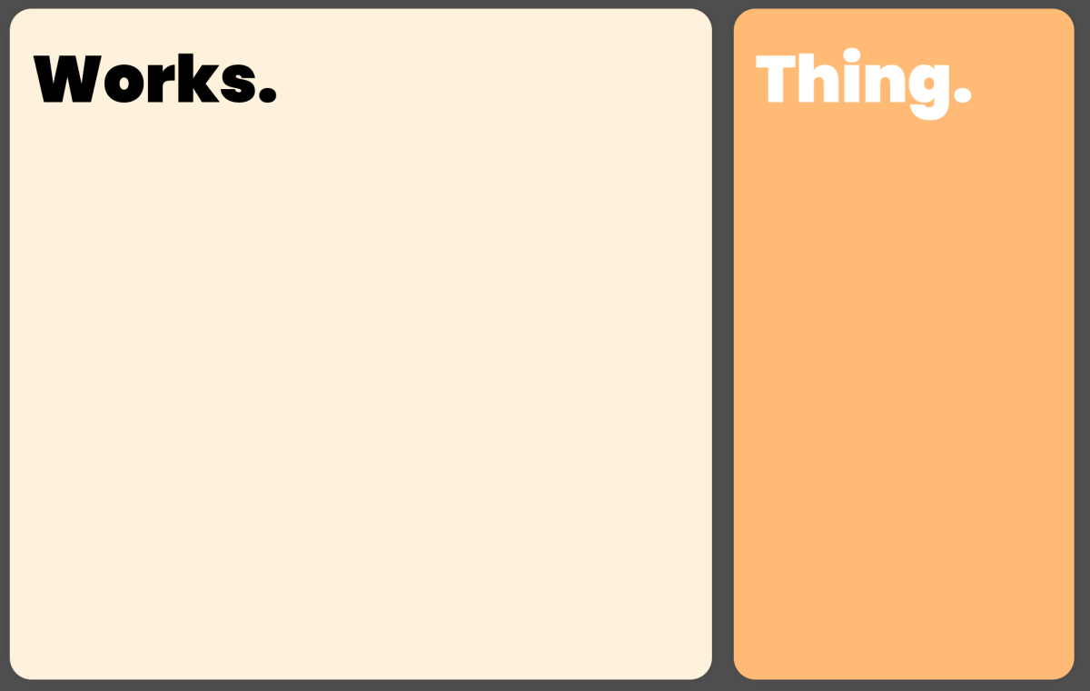 A rectangle divided into 2 thirds, with one double the size of the other
