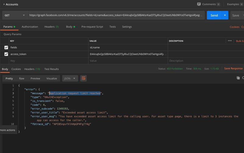 Python Facebook Graphapierror 4 Application Request Limit Reached On First Request - Best Geometric Pictures in Full HD