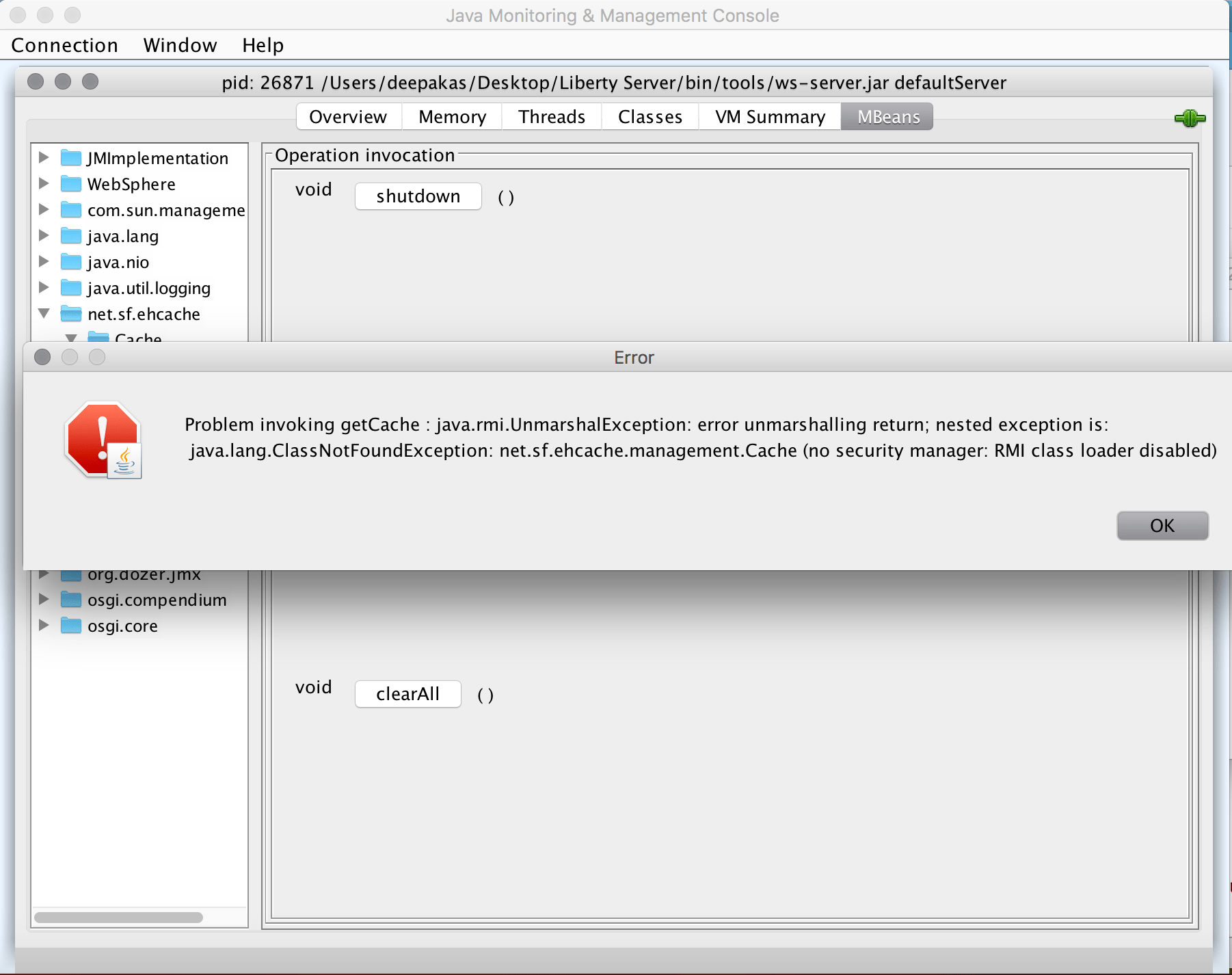 Monitoring Cache Date In Ehcache Using Jmx And Jconsole