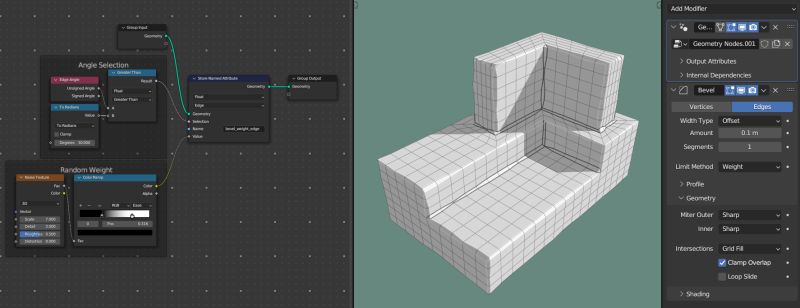 How To Randomize Bevel Weight Modifier Through Geometry Nodes Blender - Premium Dark Wallpaper Gallery - Desktop