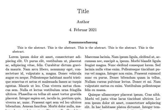 How Can I Place A One Column Abstract In A Two Column Document Tex - Premium Space Background Gallery - High Resolution
