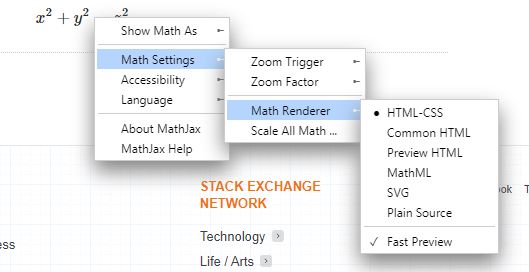 How Do I Change Math Renderer For Mathjax Mathematics Meta Stack Exchange - Elegant Nature Texture - Desktop