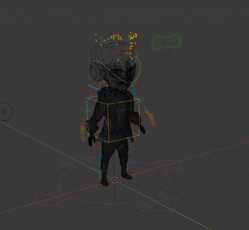 Rigging Generated Rig Controls Dont Control The Bones Blender Stack - Artistic Abstract Image - Full HD