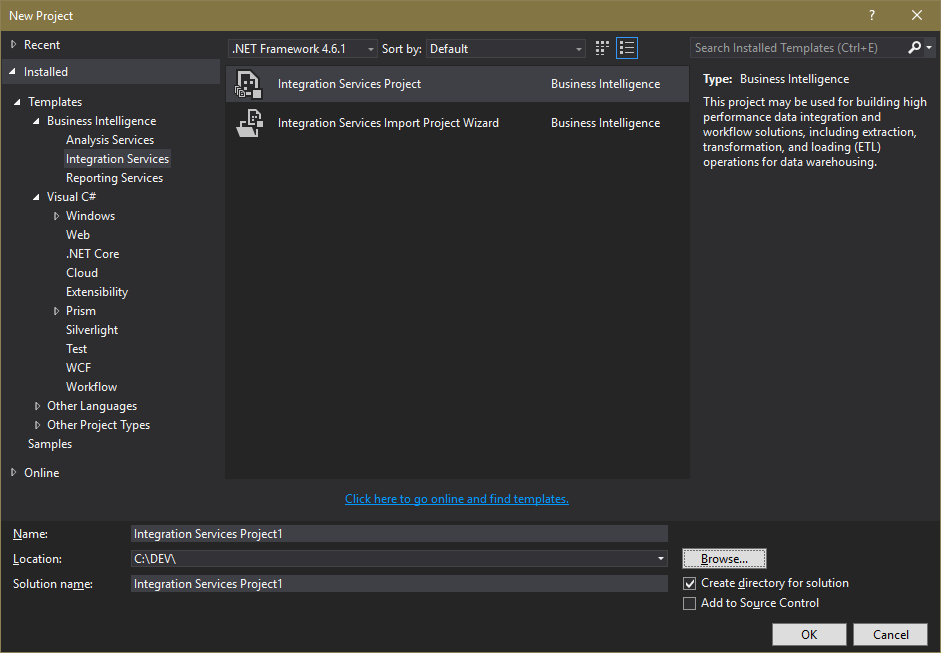 Ssis Package In Vs2015 Stack Overflow