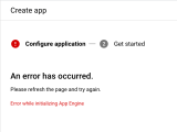 Google Cloud Platform I Get Error While Initializing App Engine