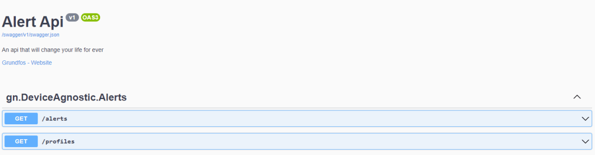 Swagger interface