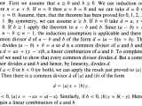 Elementary Number Theory Induction Proof On Bezout S Identity D Ax