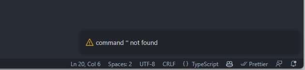 screenshot of the error