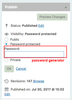 Lorem ipsum is a block of dummy text in latin often used in design and publishing to fill space in a mockup. Add Password Generator On Password Protected Page Wordpress Development Stack Exchange