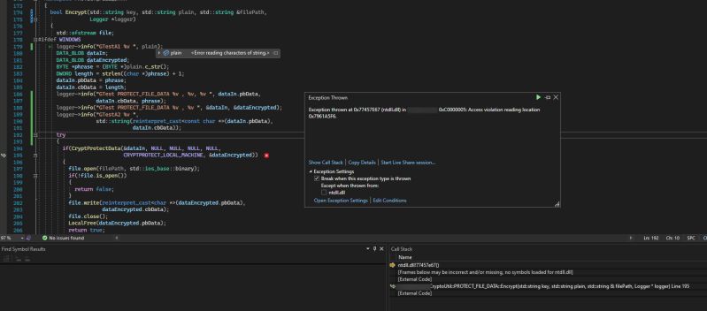 Windows Access Violation Reading Location Cryptprotectdata Stack - HD Sunset Photos for Desktop