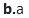 b dot a rendered correctly with b dot in bold