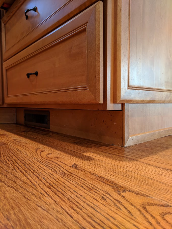 Flickr.com installing base cabinets is a process that follows the basic rules of carpentry — the f. Cold Air From Gap Underneath Kitchen Cabinets Home Improvement Stack Exchange