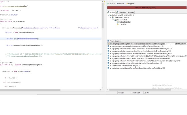 Java Lang Illegalstateexception The Driver Executable Must Exist