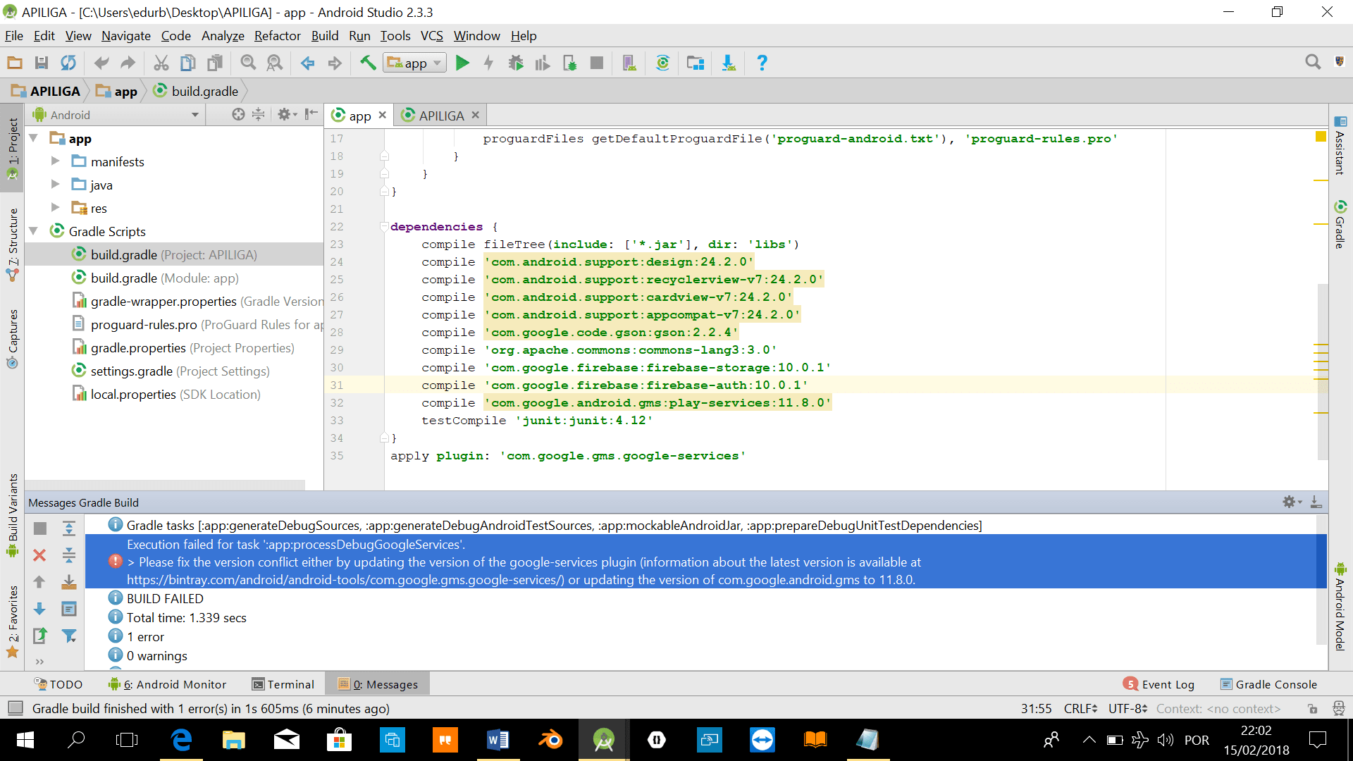 Google play music recently received an update that promptly wreaked havoc on a lot of users by crashing the app and not letting them back in. firebase - Error:Execution failed for task ':app:processDebugGoogleServices' - com.google ...