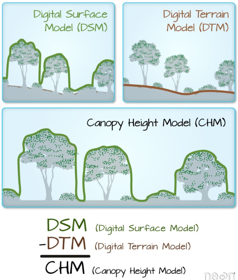 Digital Terrain Model Dtm Versus Digital Surface Model Dsm - Mobile Geometric Photos for Desktop