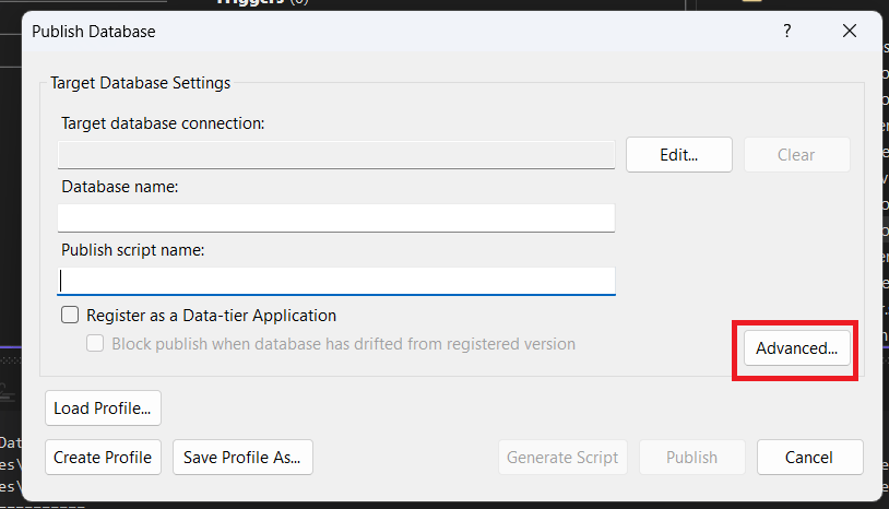 Advanced settings