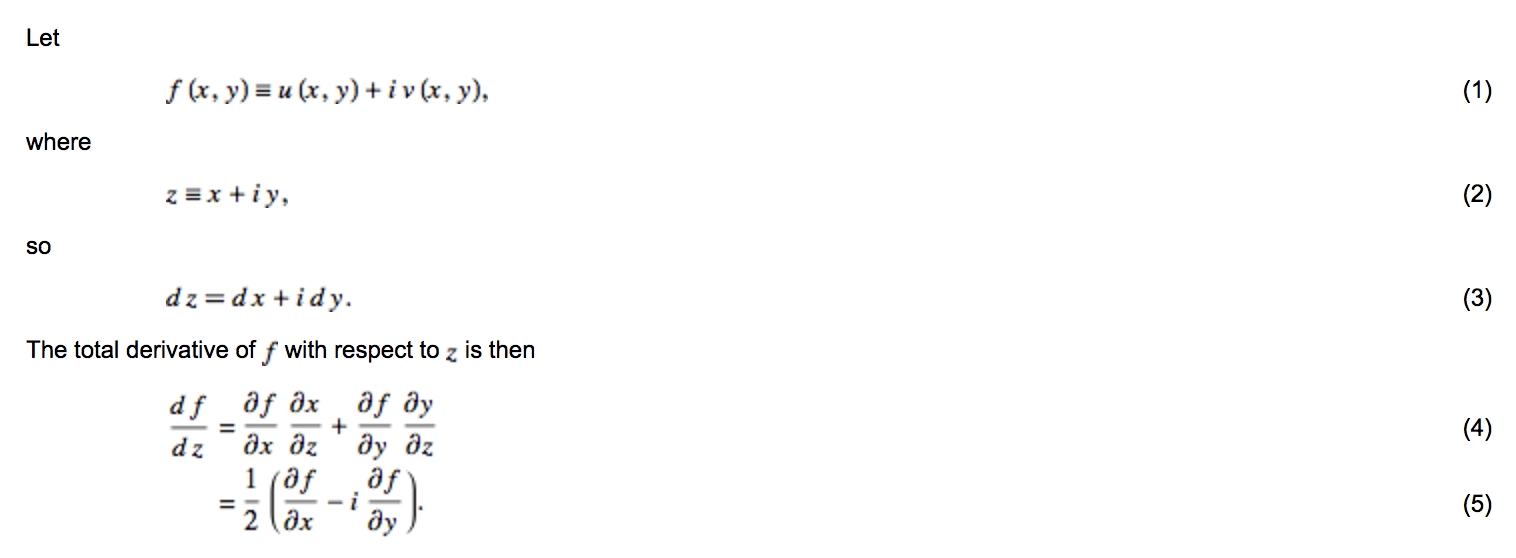 F (u ) = 2 x (1 − y ) harmonik. Derivation Of Cauchy Riemann Conditions Mathematics Stack Exchange