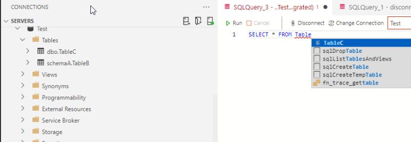 Intellisense Azure Data Studio Intellisence Do Not See Tables In - Ultra HD Light Image - High Resolution