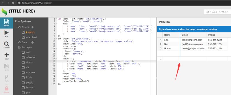 Javascript Bug Extjs S Grid Component Has A Style Problem When The - Space Design Collection - Mobile Quality