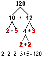 Factor Tree Of 120 Prime Factorization Of 120 Prime factorization shown below.