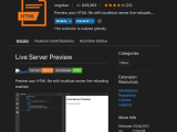 Visual Studio Code In Vscode Liveserver Preview Extension Only