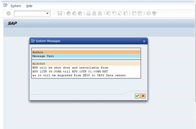 System messages