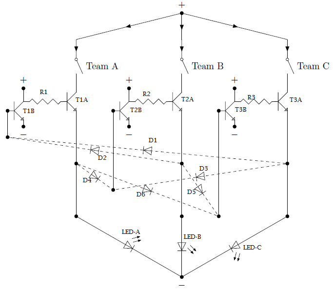 Will This Circuit For Quiz Buzzers Work Electrical Engineering Stack Exchange