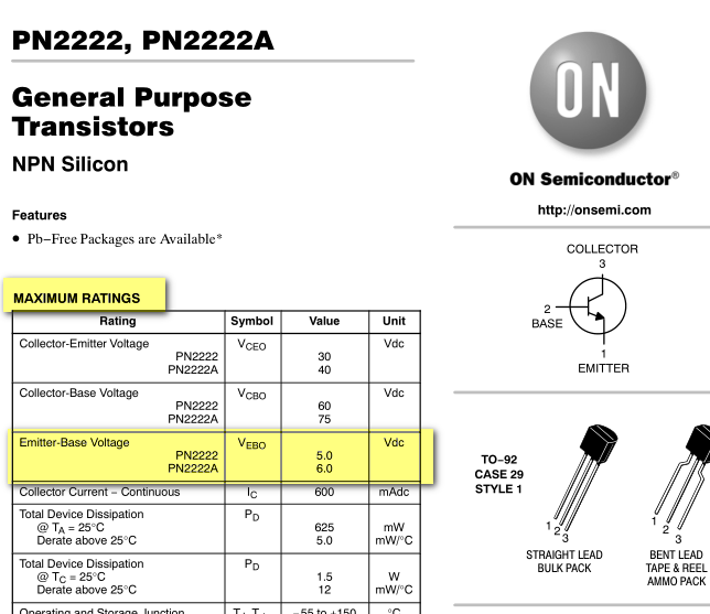 Can I Reverse Bias The Base Emitter Of A Bjt Transistor
