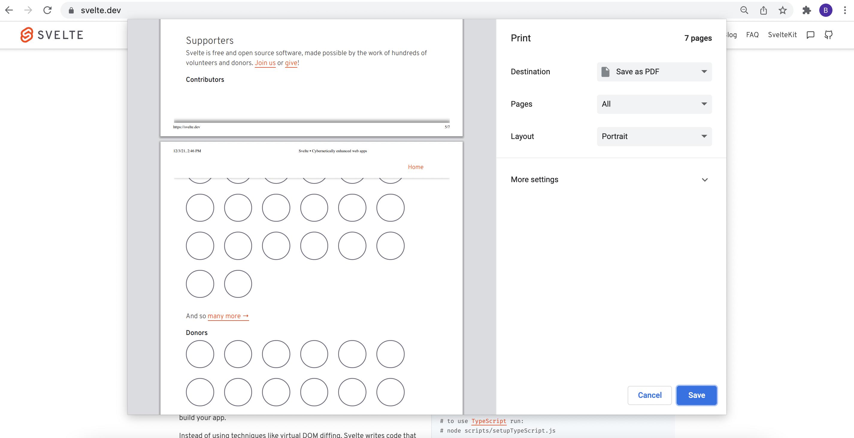 How Do I Print A Svelte App From A Browser 