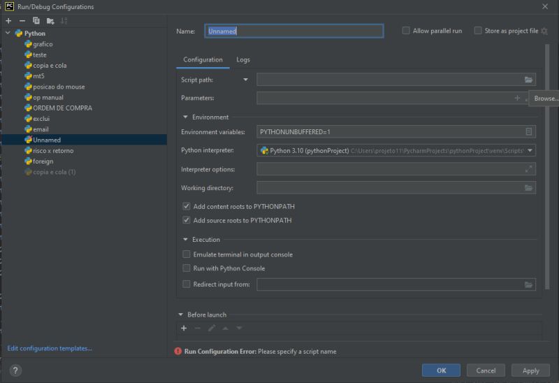 Python Erro Ao Tentar Executar Os Programas No Pycharm Stack - Download Premium Colorful Design | Mobile