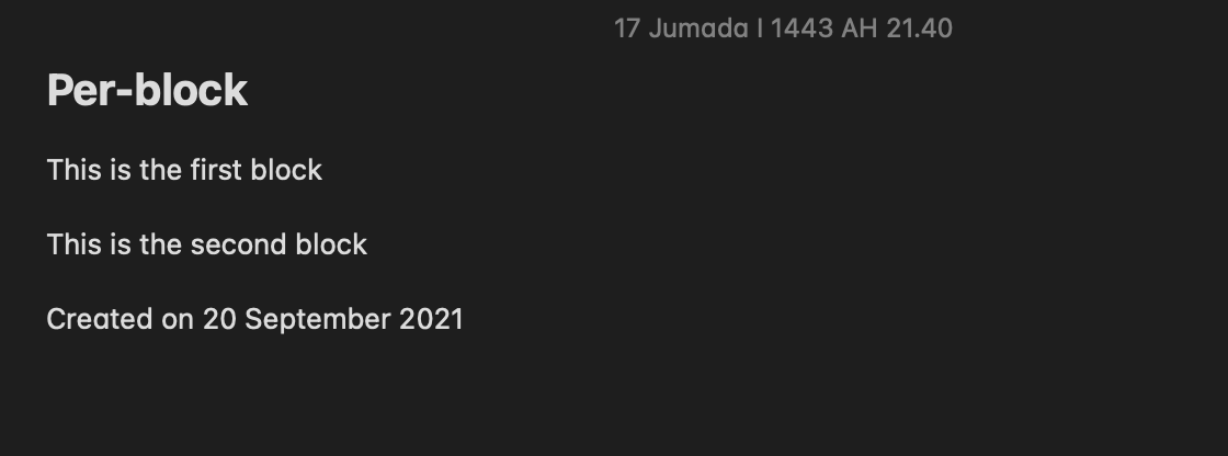 example per block