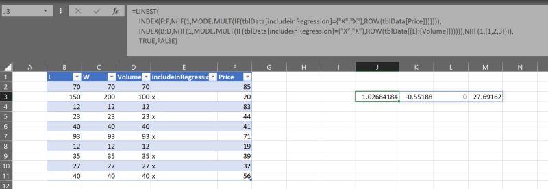 Excel Linest With Conditional Array And Multiple X Variables Stack - Perfect Mountain Wallpaper - Full HD