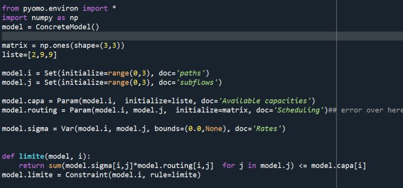 An Error In Pyomo With A Parameter Represented As A Matrix Operations - HD Abstract Images for Desktop