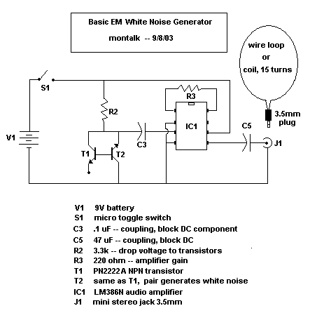 White Noise Generator Transistor Voltage Question