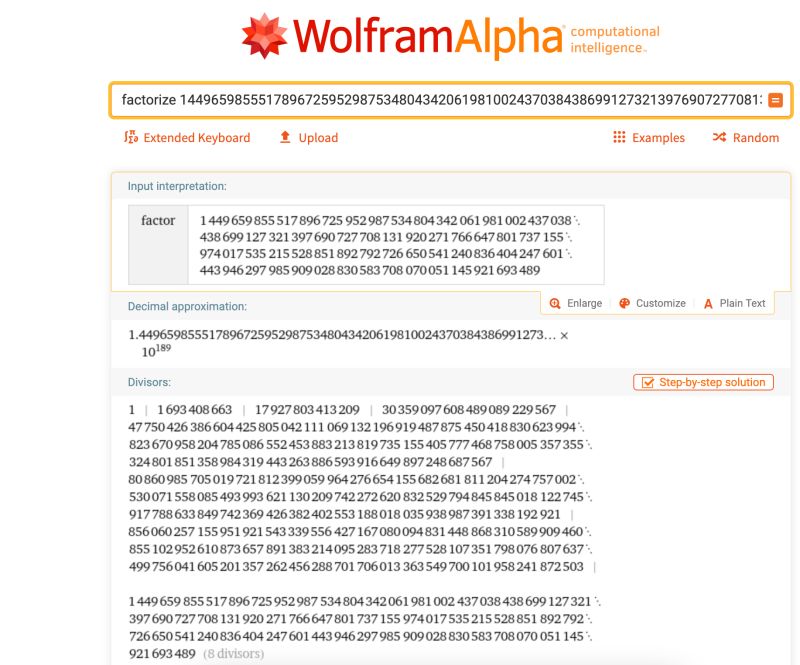 Rsa Number From Wolfram Mathworld - Dark Photo Collection - High Resolution Quality