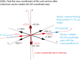 Geometry How To Find The New Position Of Unit Vectors When 3d