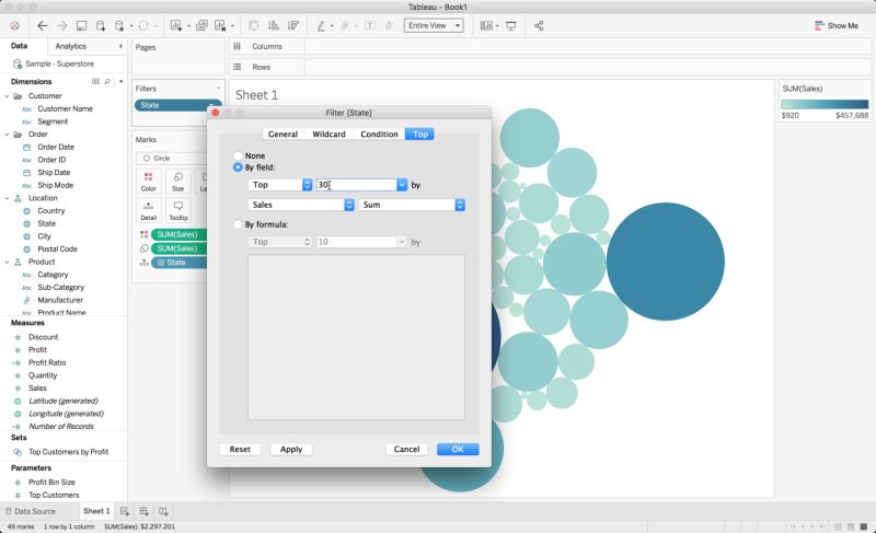 Tableau Api How Do You Get Only The Top 30 Biggest Bubbles To Show Up In A Bubble Chart - Best Colorful Illustrations in Desktop