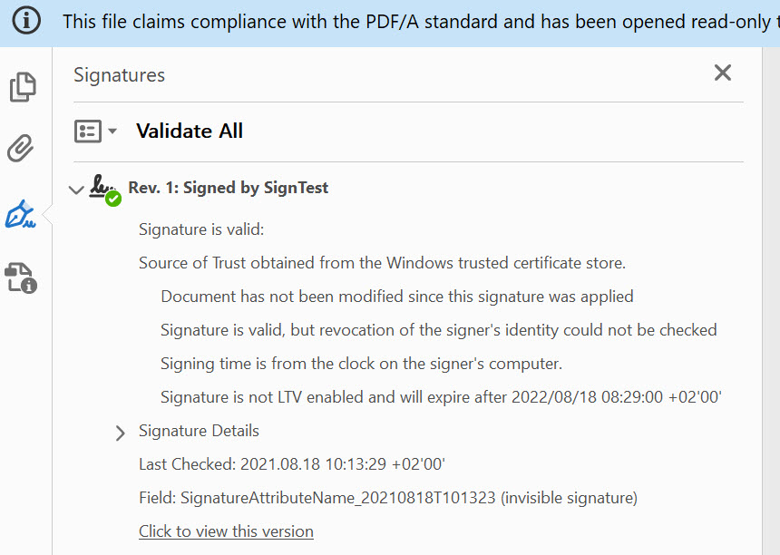 However, during the boot sequence (and recorded in dmesg ) the line pkcs#7 signature not signed with a trusted key . Itext 7 Pdf Signature Invalid When Created Manually Stack Overflow