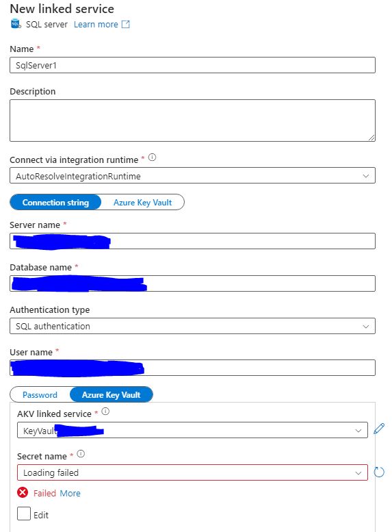 Error In Linked Service Connected To Azure Sql Db Using Azure Key Vault - Perfect Dark Photo - High Resolution