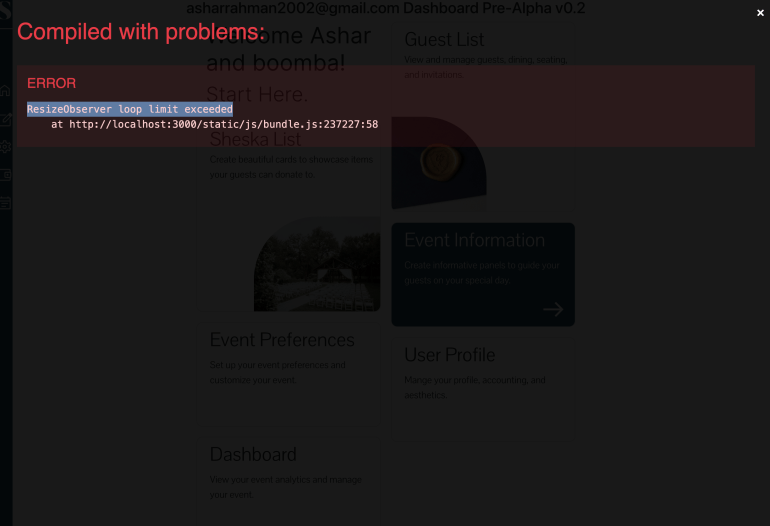 How to stop 'ResizeObserver loop limit exceeded' error from appearing