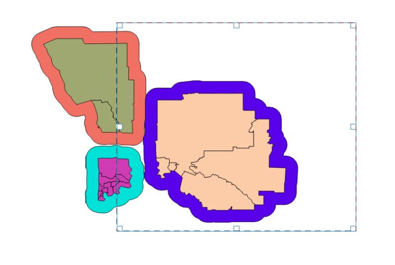 Shapefile Exploding Polygons And Adding Consistent Space Buffer - Modern Vintage Picture - HD